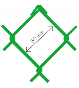 HARMONICA GROEN RAL 6005 50X2.7 X 150 CM X 25 MTR
