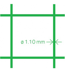 VOLIEREGAAS QUADRA PVC 13X1.1 150 CM X 25 M