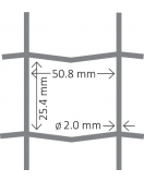 DASSENRASTER CRAPAL 25X50 MM 100 CM X 25 M