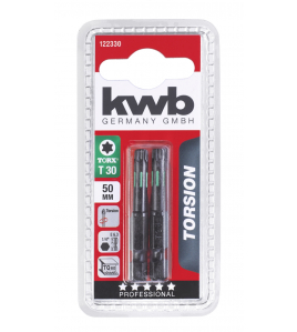 2 BITS 50 MM TORSIE TORX 30 KAART