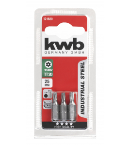 3 BITS 25 MM T-TORX 20 KAART