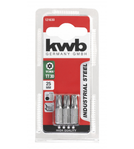 3 BITS 25 MM T-TORX 30 KAART