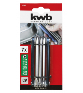 T-VORM 6-KANT SLEUTEL SET 7-DELIG T-VORM 6-KANT SLEUTEL SET 7-DELIG