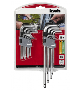 STIFTSL.SET 6-KANT/TORX 18-DELIG