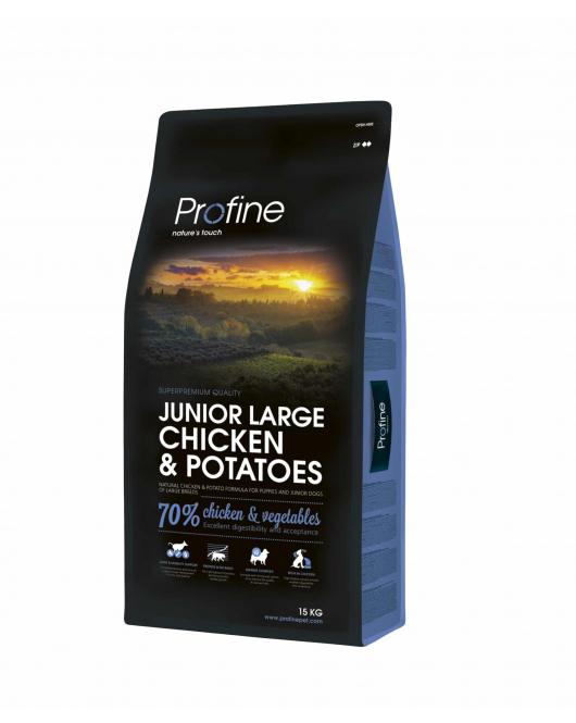 JUNIOR LARGE BREED CHICKEN & POTATOES 15KG