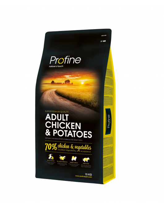 PROFINE ADULT CHICKEN & POTATOES 15+2 KG.