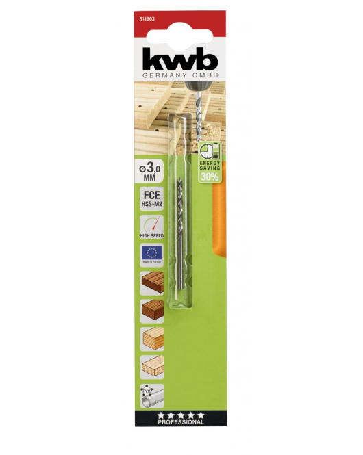 HSS HARDHOUTBOOR 3 MM