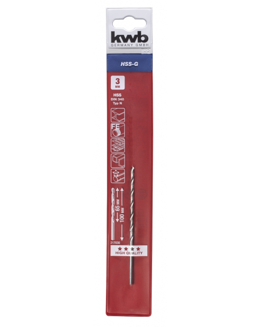 HSS BOREN 3.0 X 100 MM ETUI