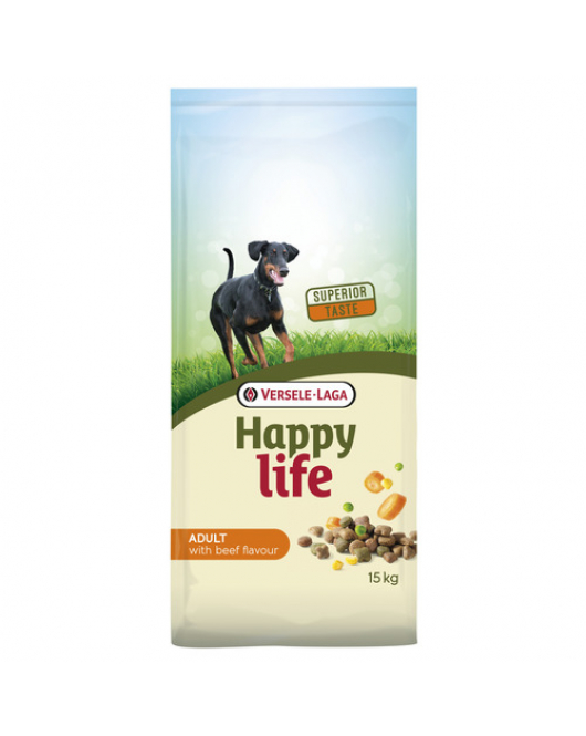 HAPPY LIFE ADULT BEEF 15 KG RUND