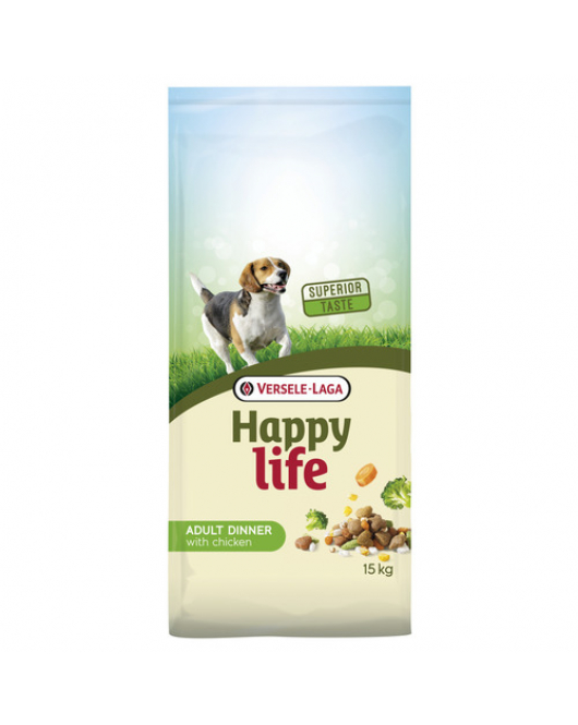 HAPPY LIFE ADULT CHICKEN DINNER 15 KG KIP