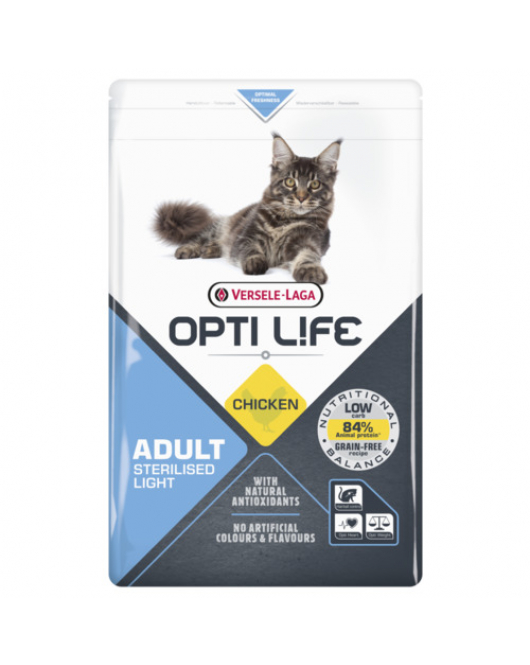 OPTI LIFE CAT STERILISED/LIGHT 1 KG KIP