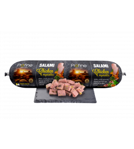 PROFINE SALAMI KIP &amp; GROENTEN 800 GR