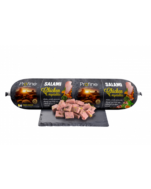 PROFINE SALAMI KIP & GROENTEN 800 GR