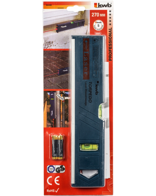 TORPEDO LASERWATERPAS 270 MM
