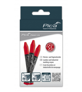 PICA 12ST 590/40 MARKEERKRIJT PRO 12X120MM ROOD PICA 12ST 590/40 MARKEERKRIJT PRO 12X120MM ROOD