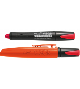 VISOR PERMANENT MARKER ROOD