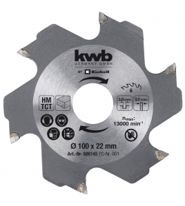 FREESBLAD - 1 STUK - Ø100X22X3,0 MM / 6 T - GESCHIKT VOOR TE-BJ 18 LI FREESBLAD - 1 STUK - Ø100X22X3,0 MM / 6 T - GESCHIKT VOOR TE-BJ 18 LI