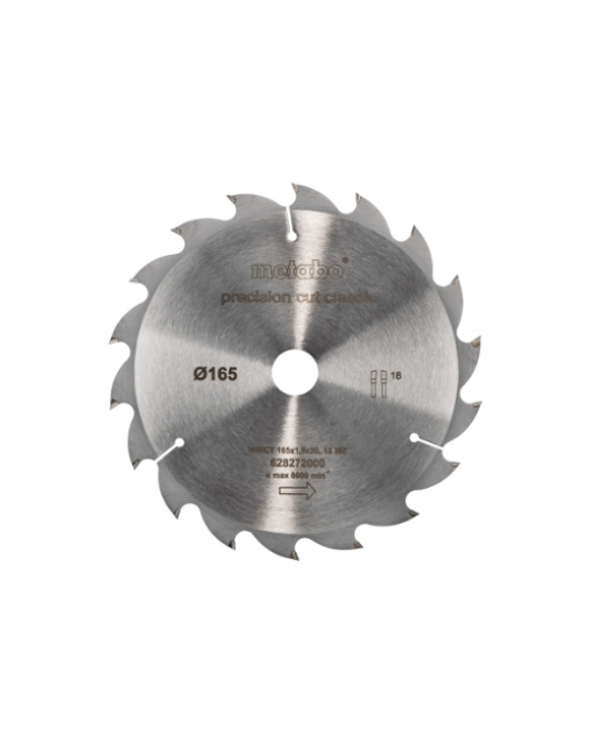 METABO CIRKELZAAGBLAD HW/CT Ø165 MM X 20 MM, 18 WZ
