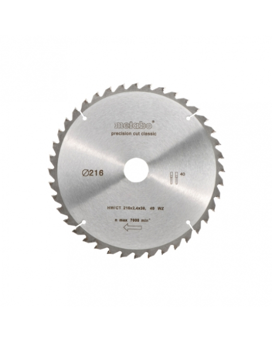 METABO CIRKELZAAGBLAD HW/CT Ø 216X30, 30 WZ22