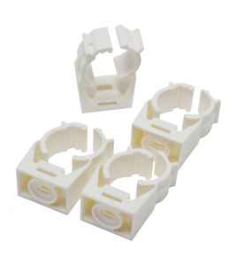 SV ZADEL MET KLIKBEVESTIGING WIT 10ST 15MM 4PP