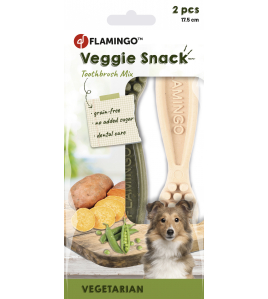 VEGGIE TANDENBORSTEL 17,5CM 2ST MIX