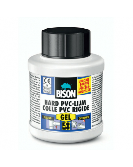 BISON HARD PVC LIJM GEL 250 ML BLIK + KWASTJE