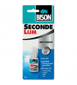 BISON SECONDELIJM MET KWAST 5G FLACON BLISTER BISON SECONDELIJM MET KWAST 5G FLACON BLISTER