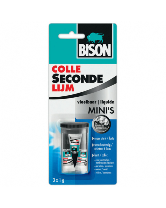 BISON SECONDELIJM MINI'S IN A BOX 3 X 1GR TUBE