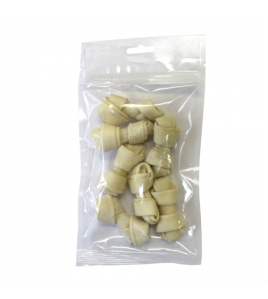 WITTE BUFFELHUID KNOOP 7CM 7-PACK