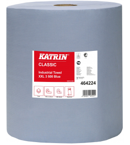 KATRIN INDUSTRIEROLLEN CLASSIC XXL 3 LAMINATED, BLAUW, 3 LAAGS, MAAT 3