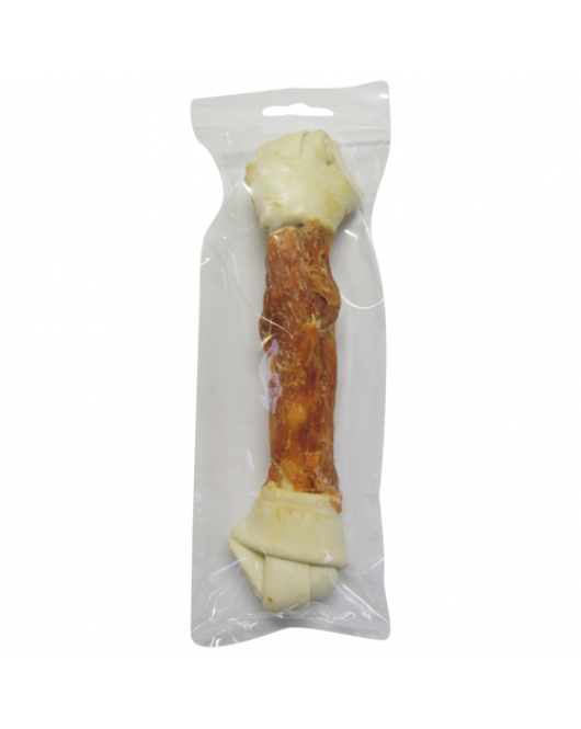 WITTE BUFFELHUID KNOOP MET KIP 23CM 1-PACK