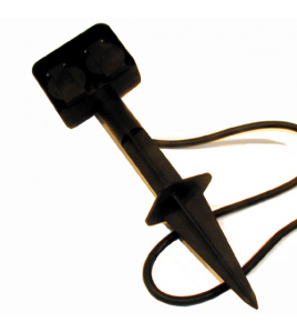 TUINSPIES 2V + RA 1.5 METER 3X1.5MM&#178; H05RN-F ZWART