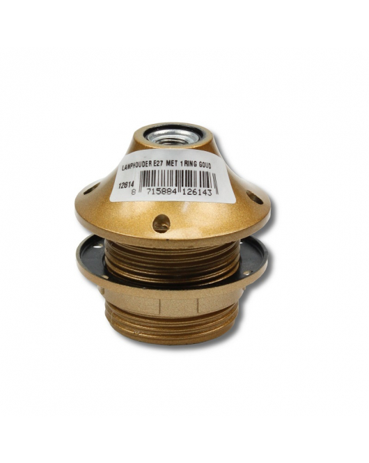 LAMPHOUDER E27 PAGODE 1 RING GOUD