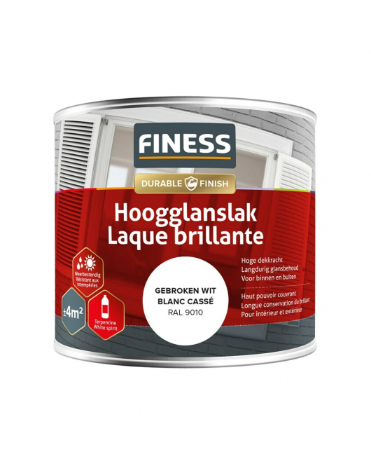 FINESS HOOGGLANSLAK 250 ML 14205 RAL 9010