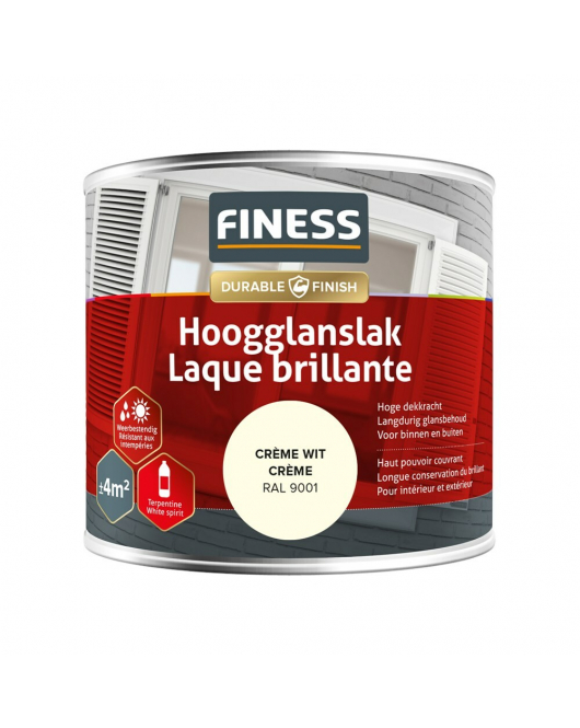 FINESS HOOGGLANSLAK 250 ML 14204 RAL 9001