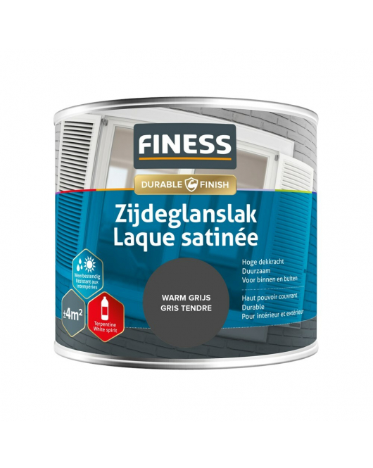 FINESS ZIJDEGLANSLAK 250 ML 14292 WARM GRIJS