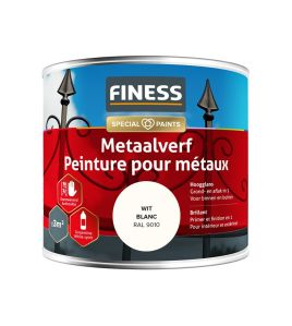 FINESS 250ML. METAALVERF HOOGGLANS WIT