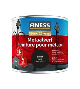 FINESS 250ML. METAALVERF HOOGGLANS ZWART