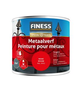 FINESS 250ML. METAALVERF HOOGGLANS ROOD