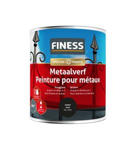 FINESS 750ML. METAALVERF HOOGGLANS ZWART