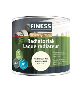 FINESS 250ML. RADIATORLAK GEBROKEN WIT (RAL 9010)