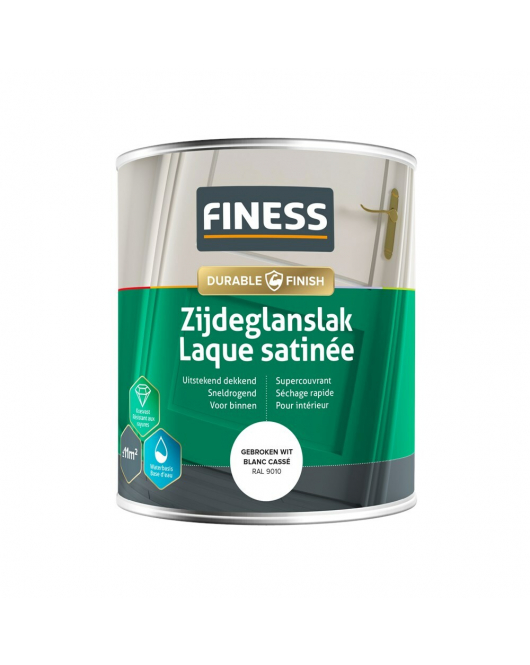 FINESS ZIJDEGLANSLAK WB 750 ML 14205 RAL 9010