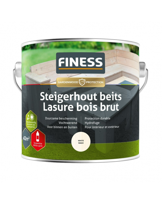 FINESS STEIGERHOUTBEITS 2,5 LT WHITE-WASH