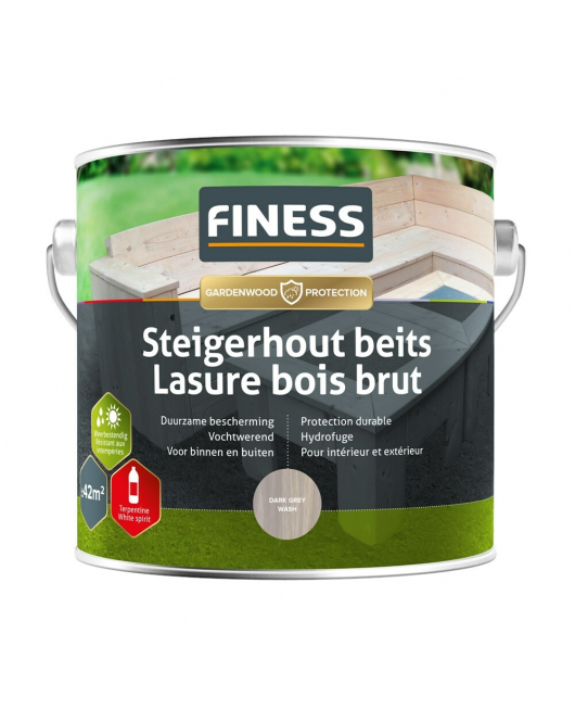 FINESS STEIGERHOUTBEITS 2,5 LT DARK GREY-WASH