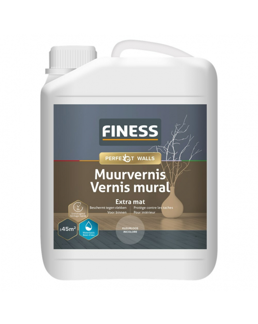 FINESS MUURVERN EXTRA MAT 2,5L ACRYL KLEURLOOS