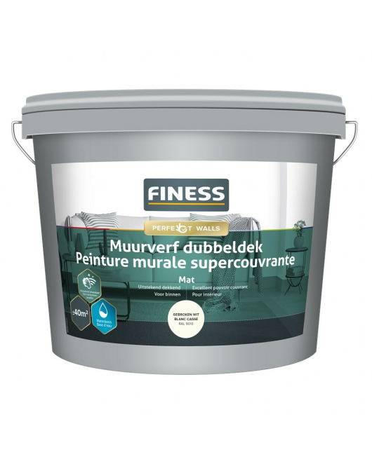 FINESS MV DUBBELDEK 5 LTR RAL 9010