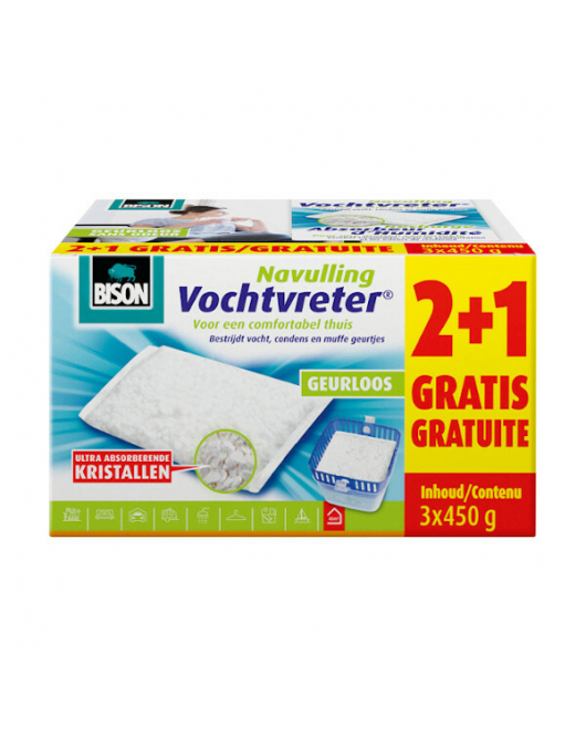 BISON AIR MAX VOCHTVRETER PROMOPACK 3 X 450 G NAVULZAK