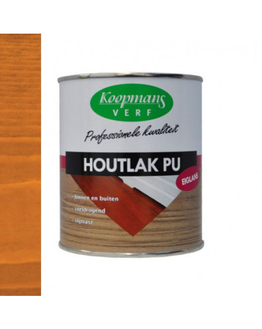 KOOPMANS HOUTLAK PU EIGLANS ZIJDEGLANS 213 TEAK - 0.75 LTR