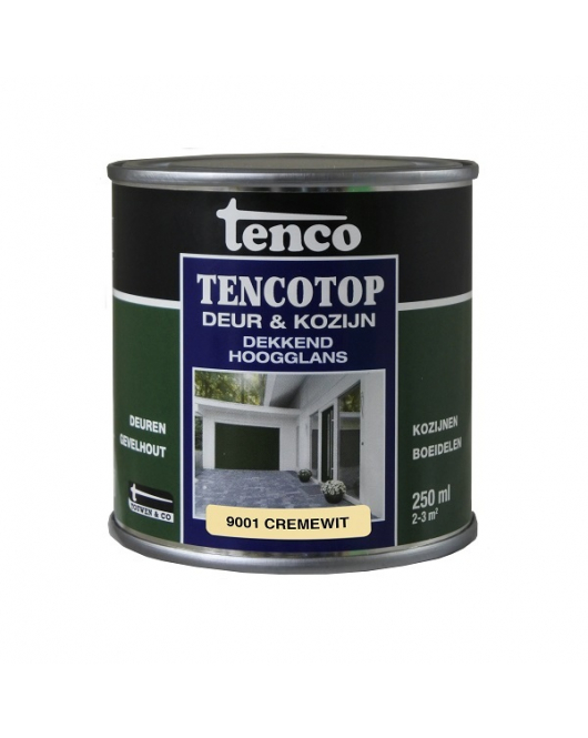 TENCOTOP DEUR&KOZIJN DEK/HG 11 CREMEWIT (RAL9001) 250ML