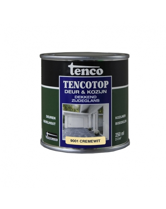 TENCOTOP DEUR&KOZIJN DEK/ZG 11 CREMEWIT (RAL9001) 250ML